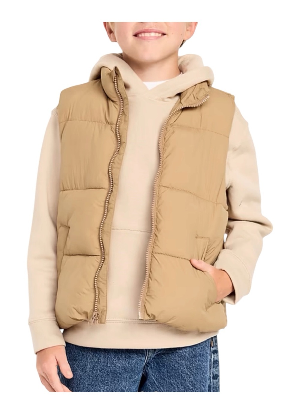 Old Navy Kids‎ Boy Water-Resistant Quilted Puffer Vest Zip Front Fall Size XS 5